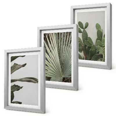 Gallery wall Bladeren van tropische planten in pastelkleuren