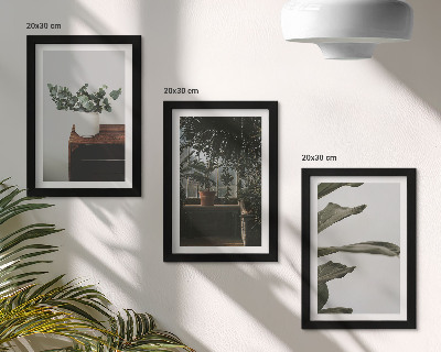 Gallery wall Potplanten met rustieke bladeren