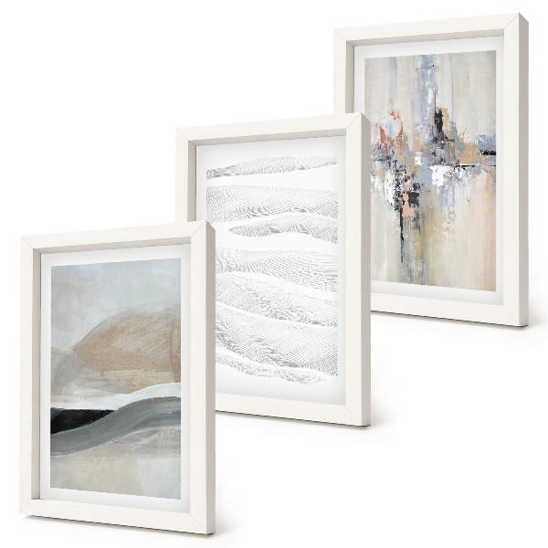 Gallery wall Abstracte patronen in neutrale aardetinten