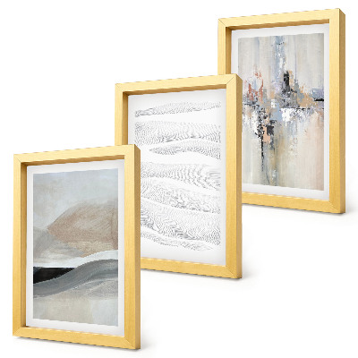 Gallery wall Abstracte patronen in neutrale aardetinten