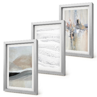 Gallery wall Abstracte patronen in neutrale aardetinten