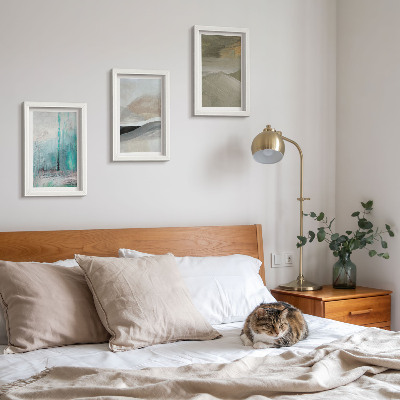 Gallery wall Geschilderde abstracte minimalistische decoraties