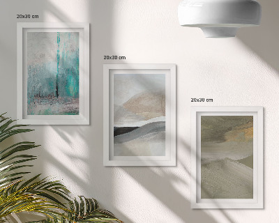 Gallery wall Geschilderde abstracte minimalistische decoraties