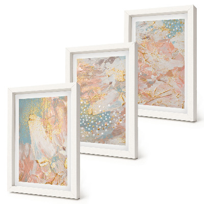 Gallery wall Abstracte patronen in pastelkleuren en textuur.