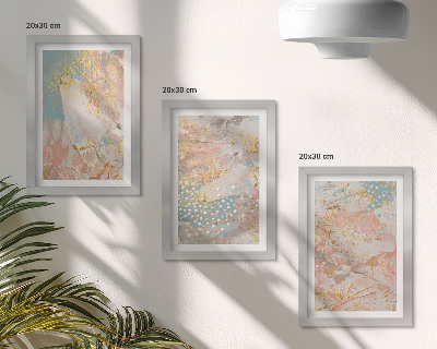 Gallery wall Abstracte patronen in pastelkleuren en textuur.