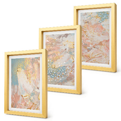 Gallery wall Abstracte patronen in pastelkleuren en textuur.
