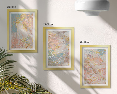 Gallery wall Abstracte patronen in pastelkleuren en textuur.