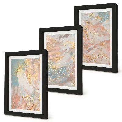 Gallery wall Abstracte patronen in pastelkleuren en textuur.