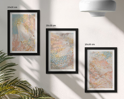 Gallery wall Abstracte patronen in pastelkleuren en textuur.