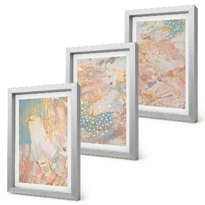 Gallery wall Abstracte patronen in pastelkleuren en textuur.
