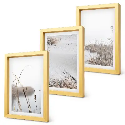 Gallery wall met delicate zomerse uitzichten op waterplanten