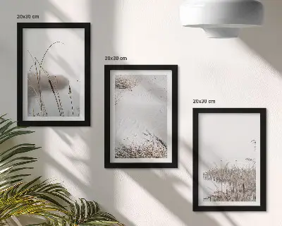 Gallery wall met delicate zomerse uitzichten op waterplanten
