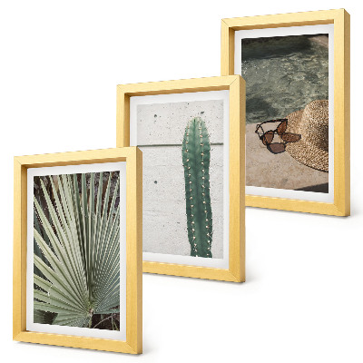 Gallery wall Tropische planten en accessoires voor een vakantie aan het water