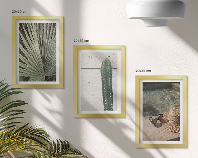 Gallery wall Tropische planten en accessoires voor een vakantie aan het water