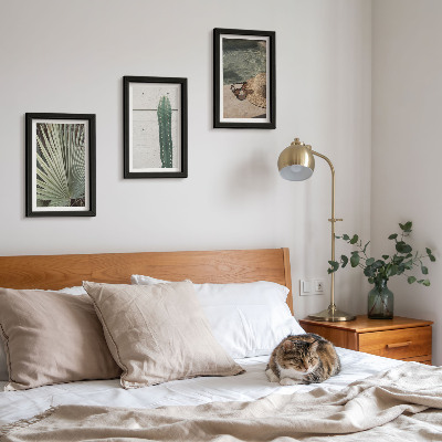 Gallery wall Tropische planten en accessoires voor een vakantie aan het water