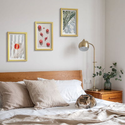 Gallery wall Vakantie met tropische vruchten en palmbladeren