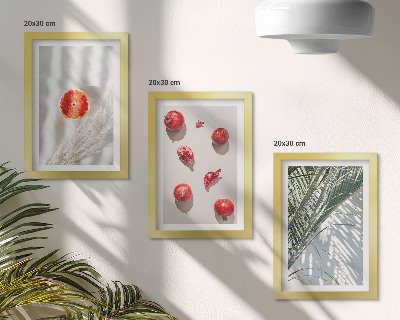 Gallery wall Vakantie met tropische vruchten en palmbladeren