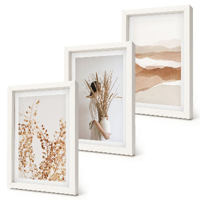 Gallery wall Abstracte plantmotieven in rustieke boho-stijl