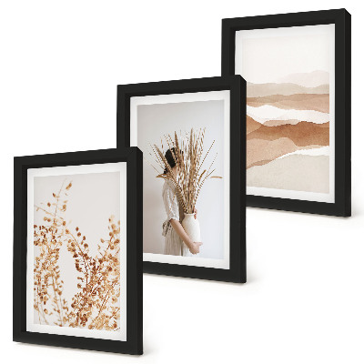 Gallery wall Abstracte plantmotieven in rustieke boho-stijl