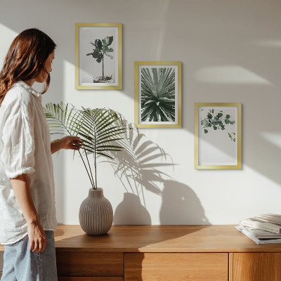 Gallery wall Groene planten in een minimalistische stijl