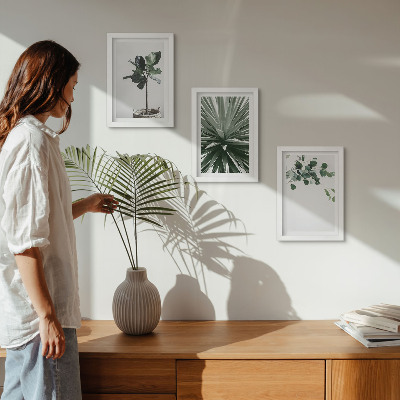 Gallery wall Groene planten in een minimalistische stijl