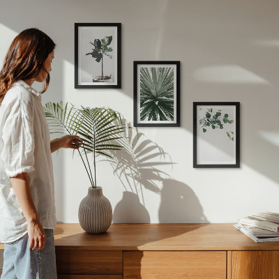 Gallery wall Groene planten in een minimalistische stijl