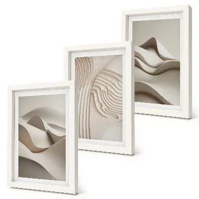 Gallery wall Abstracte golven en structuren in beigetinten