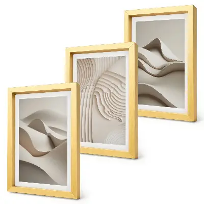 Gallery wall Abstracte golven en structuren in beigetinten