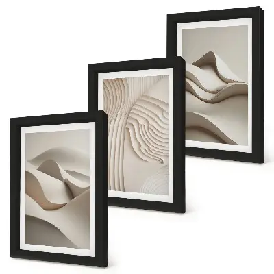 Gallery wall Abstracte golven en structuren in beigetinten