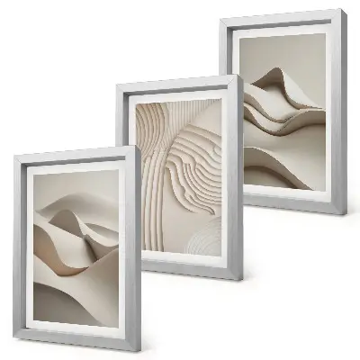 Gallery wall Abstracte golven en structuren in beigetinten