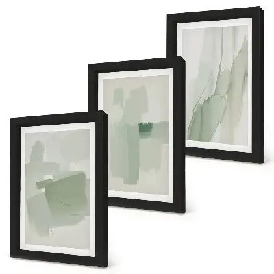 Gallery wall met abstracte patronen in aquarel-stijl