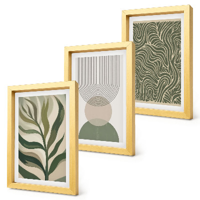 Gallery wall Abstracte bladeren en geometrische vormen