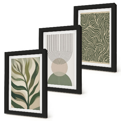 Gallery wall Abstracte bladeren en geometrische vormen