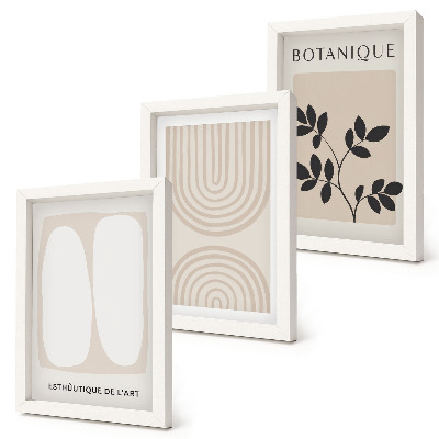Gallery wall Boho-posters met delicate, abstracte plantmotieven
