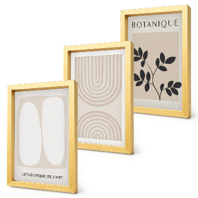 Gallery wall Boho-posters met delicate, abstracte plantmotieven