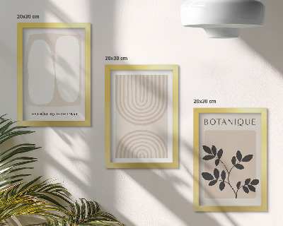Gallery wall Boho-posters met delicate, abstracte plantmotieven