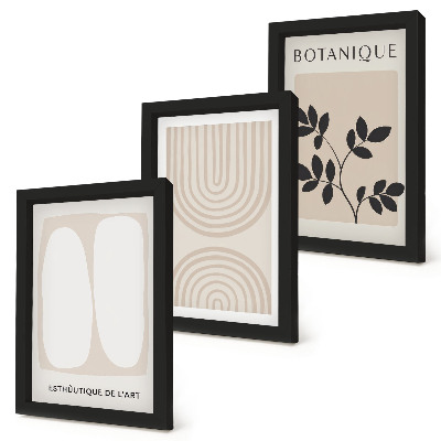 Gallery wall Boho-posters met delicate, abstracte plantmotieven