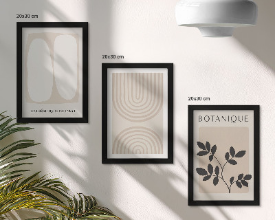 Gallery wall Boho-posters met delicate, abstracte plantmotieven