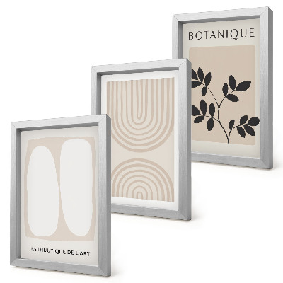 Gallery wall Boho-posters met delicate, abstracte plantmotieven
