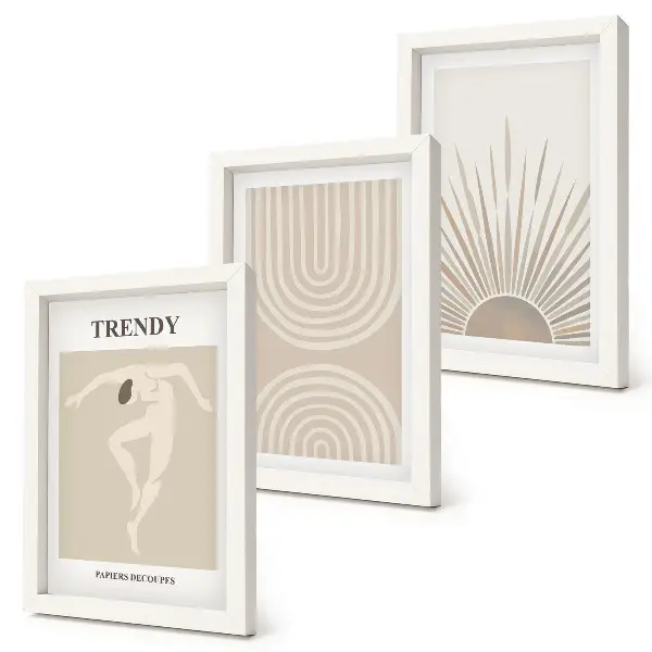 Gallery wall pastelkleurige posters met boho-abstracties