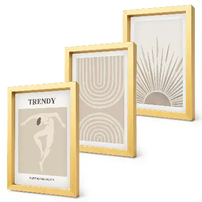 Gallery wall pastelkleurige posters met boho-abstracties