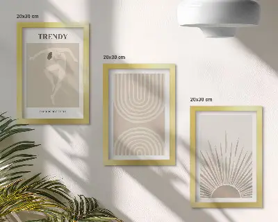Gallery wall pastelkleurige posters met boho-abstracties