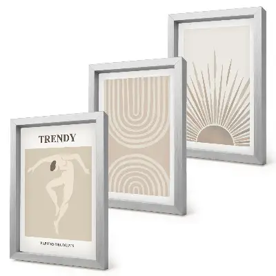 Gallery wall pastelkleurige posters met boho-abstracties