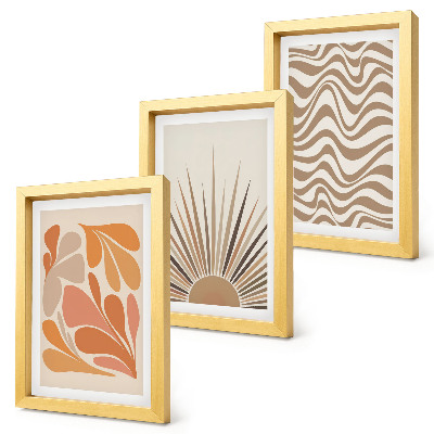 Gallery wall Zon boho pastel abstracte vormen