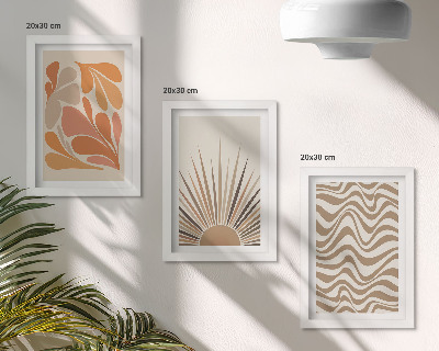 Gallery wall Zon boho pastel abstracte vormen
