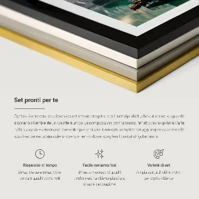 Gallery wall met abstracte boho vormen in pastelkleuren