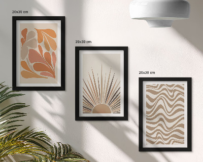 Gallery wall Zon boho pastel abstracte vormen