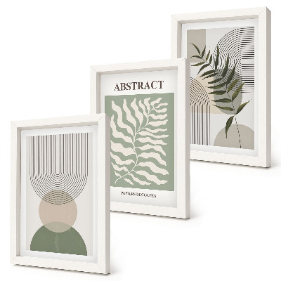 Gallery wall Botanische abstracte elementen in rustieke boho-stijl