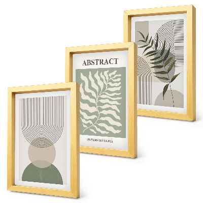 Gallery wall Botanische abstracte elementen in rustieke boho-stijl