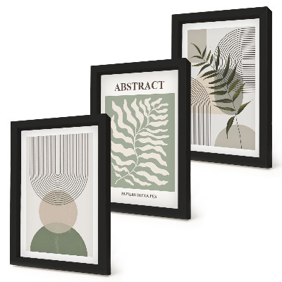 Gallery wall Botanische abstracte elementen in rustieke boho-stijl